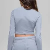 Alosoft Crop Finesse con maniche lunghe - Brina invernale