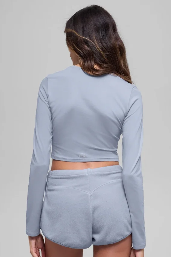 Alosoft Crop Finesse con maniche lunghe - Brina invernale