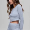 Alosoft Crop Finesse con maniche lunghe - Brina invernale