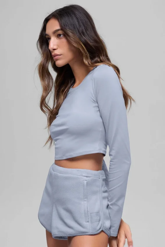 Alosoft Crop Finesse con maniche lunghe - Brina invernale