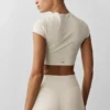 Alosoft Crop Finesse maniche corte - Avena melange