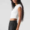Alosoft Crop Finesse maniche corte - Bianco