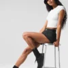 Alosoft Crop Finesse maniche corte - Bianco
