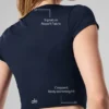 Alosoft Crop Finesse maniche corte - Blu navy