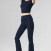 Alosoft Crop Finesse maniche corte - Blu navy