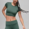 Alosoft Crop Finesse maniche corte - Verde trifoglio