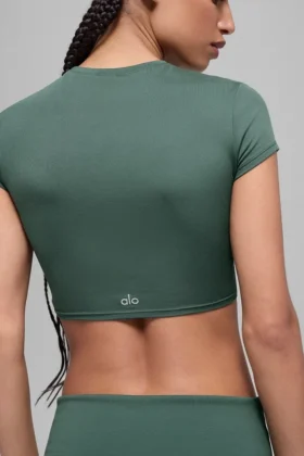 Alosoft Crop Finesse maniche corte – Verde trifoglio