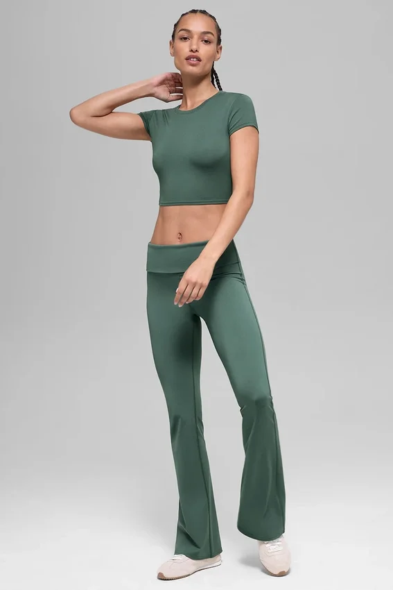Alosoft Crop Finesse maniche corte - Verde trifoglio