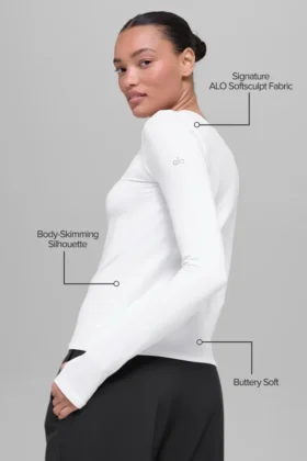 Alosoft Finesse con maniche lunghe – Bianco