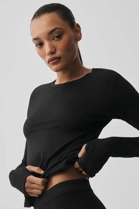 Alosoft Finesse con maniche lunghe - Nero