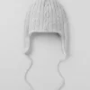 Berretto con paraorecchie Winter Bliss a maglia intrecciata - Grigio melange sportivo