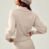 Berretto Courchevel in cashmere con pelliccia sintetica - Grigio avena melange
