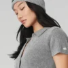 Berretto in cashmere - Grigio tortora melange