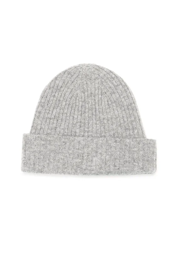 Berretto in cashmere - Grigio tortora melange