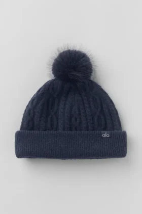 Berretto Winter Bliss a trecce – Blu navy