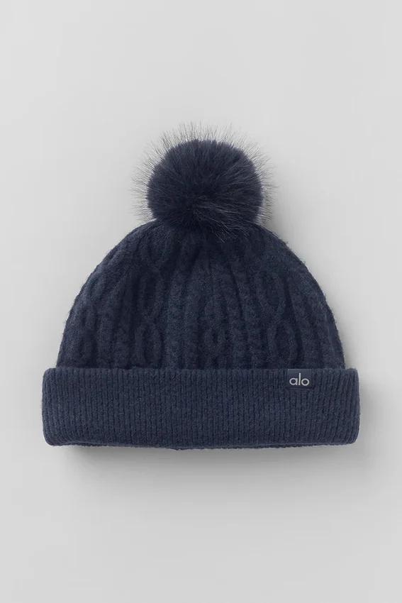 Berretto Winter Bliss a trecce - Blu navy