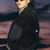 Bomber con bordi in sherpa - Nero