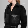 Bomber con bordi in sherpa - Nero