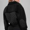 Bomber con bordi in sherpa - Nero
