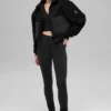Bomber con bordi in sherpa - Nero