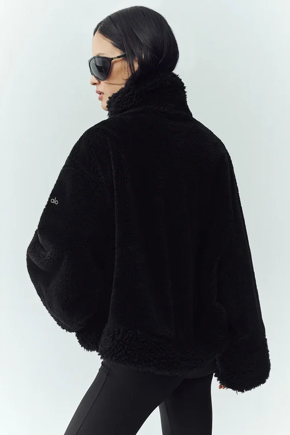 Bomber Fireside in sherpa - Nero