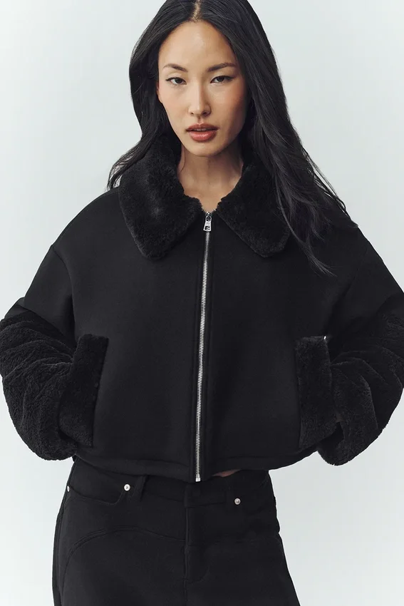 Bomber Nightfall in misto lana - Nero