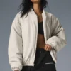 Bomber Premier in ecopelle - Bone
