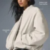 Bomber Premier in ecopelle - Bone