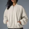 Bomber Premier in ecopelle - Bone