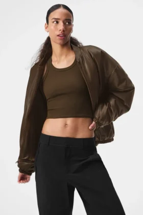 Bomber Premier in ecopelle - Espresso