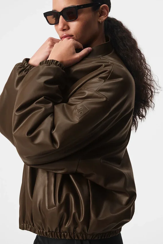 Bomber Premier in ecopelle - Espresso