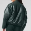 Bomber Premier in ecopelle - Verde antracite