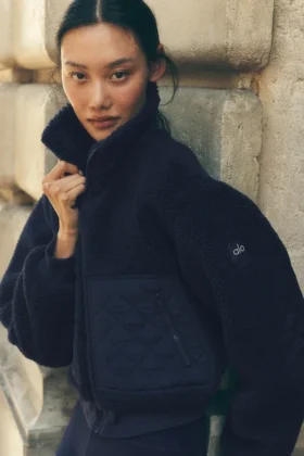 Bomber Sherpa Edge - Blu navy