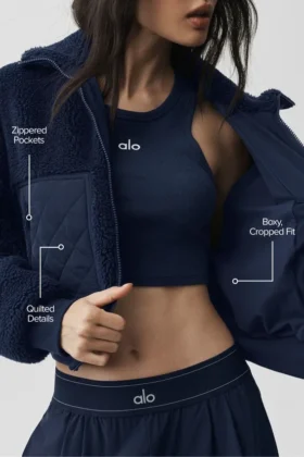Bomber Sherpa Edge – Blu navy