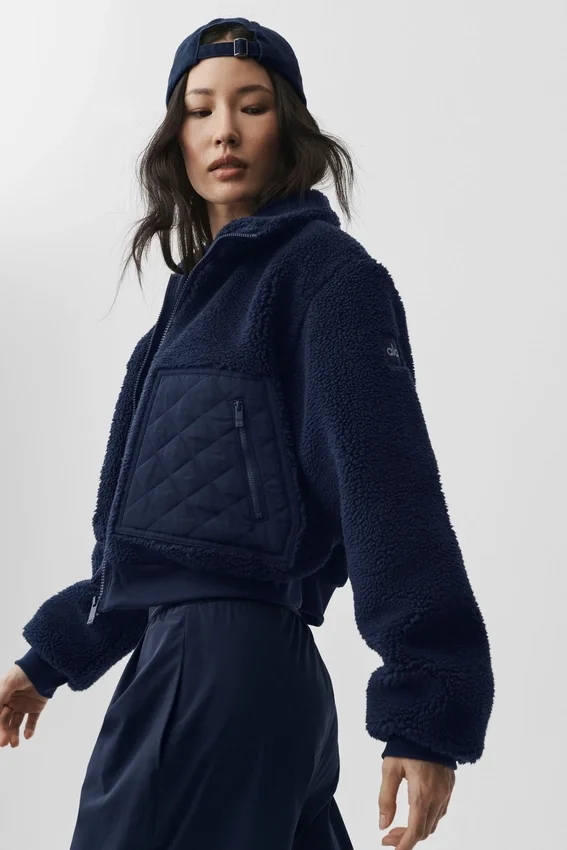 Bomber Sherpa Edge - Blu navy