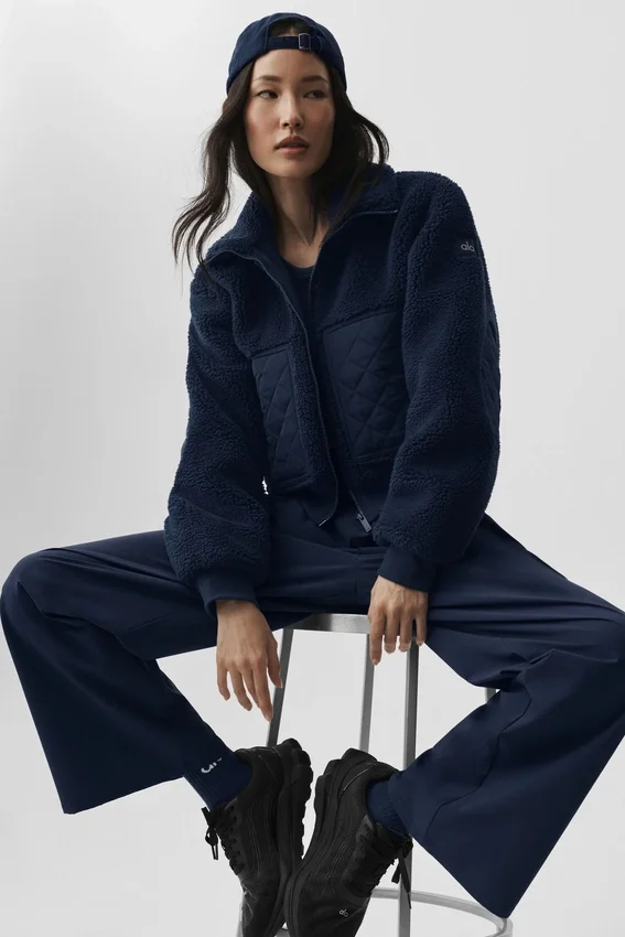 Bomber Sherpa Edge - Blu navy