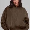 Bomber Urbanite in pelliccia sintetica - Espresso/Avorio