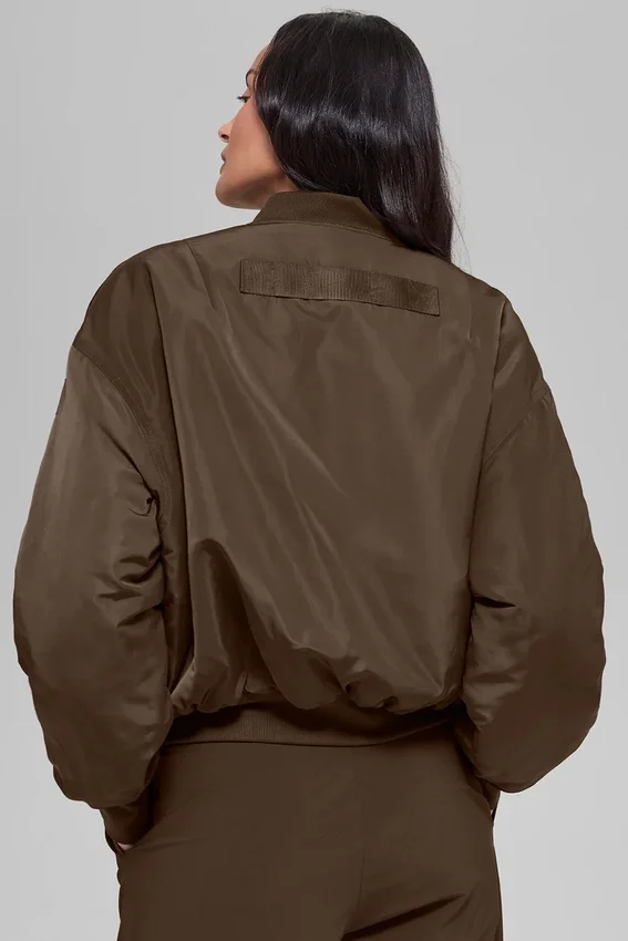 Bomber Urbanite in pelliccia sintetica - Espresso/Avorio