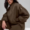 Bomber Urbanite in pelliccia sintetica - Espresso/Avorio