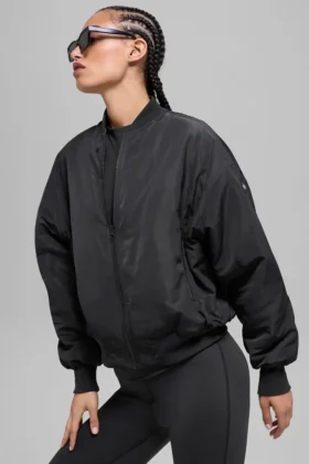 Bomber Urbanite in pelliccia sintetica - Nero/Avorio