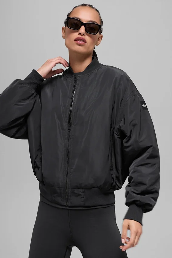 Bomber Urbanite in pelliccia sintetica - Nero/Avorio