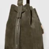 Borsa a secchiello Alo Balance - Camoscio color olivo