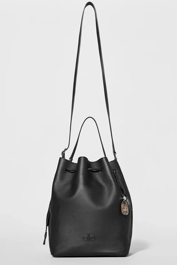 Borsa a secchiello Alo Balance - Pelle nera