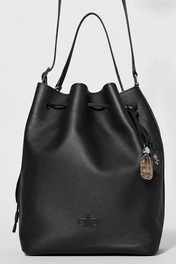 Borsa a secchiello Alo Balance - Pelle nera