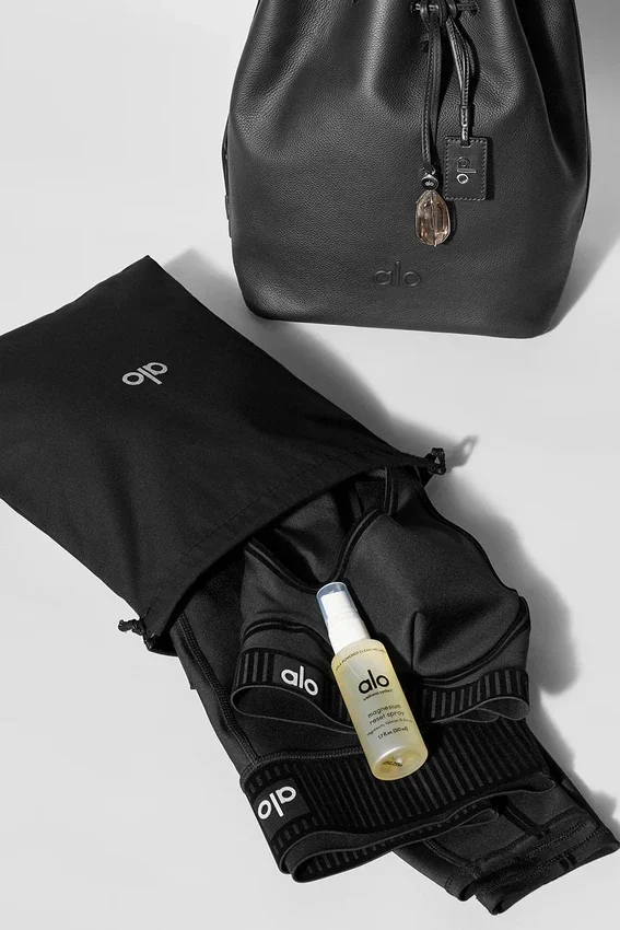 Borsa a secchiello Alo Balance - Pelle nera