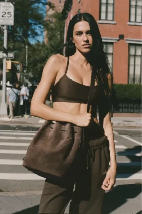 Borsa Alo Balance Bucket - Camoscio color espresso
