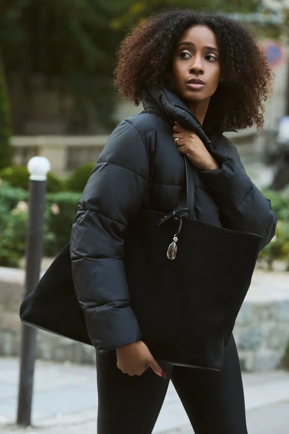 Borsa tote Alo Tranquility - Camoscio nero