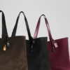 Borsa tote Alo Tranquility - Pelle scamosciata bordeaux