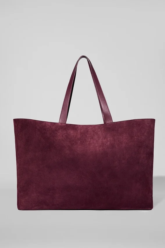 Borsa tote Alo Tranquility - Pelle scamosciata bordeaux