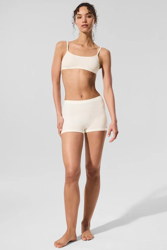 Boyshort Sheer Glow - Avorio